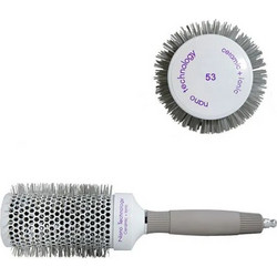 FF Professional CHB1053 Θερμική Βούρτσα Μαλλιών για Ίσιωμα Γκρι 53mm