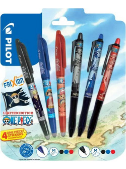 Pilot Frixion Ball - One Piece Σετ Στυλό Υγρής Μελάνης που Σβήνει 0.7mm Πολύχρωμο 6τμχ PILP2262OPS6