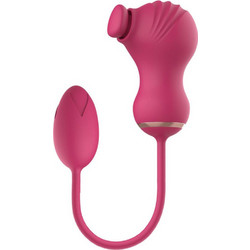 Dream Toys Flexible Dual Stimulator & Vibrating Egg Δονητής Egg Ροζ