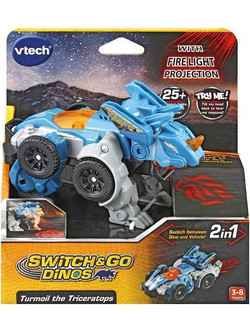 VTech Switch & Go Dinos Turmoil The Triceratops Φιγούρα Δεινόσαυρος για 3+ Ετών