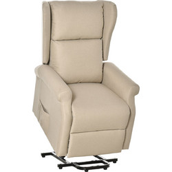 HOMCOM Πολυθρόνα Relax Ανακλινόμενη Μπεζ 713-031CW