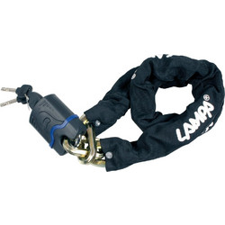 Lampa Kiton Αντικλεπτική Αλυσίδα Μηχανής με Κλειδαριά 120cm 12mm Μαύρη