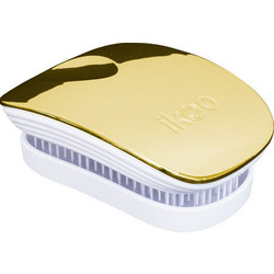 ikoo Pocket White Soleil metallic Βούρτσα Μαλλιών για Ξεμπέρδεμα Χρυσή