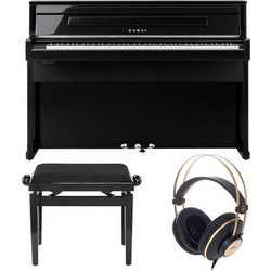 Kawai CA-901 Set Ηλεκτρικό Πιάνο Όρθιο με 88 Βαρυκεντρισμένα Πλήκτρα Black Polished