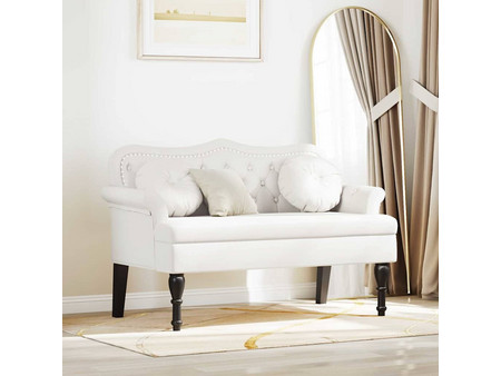 vidaXL Καναπές από Δερματίνη Λευκός 120x65x75cm 42019285