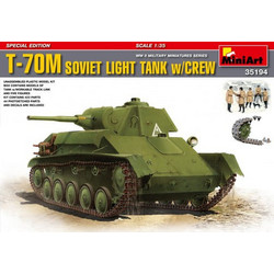 MiniArt T-70M Soviet Light Tank Συναρμολογούμενο Πλαστικό Μοντέλο Τανκ 1:35