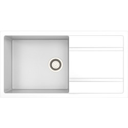 Unixton Kronos-110 Ένθετος Νεροχύτης Γρανίτη Αντιστρεφόμενος Ματ White 100x50cm