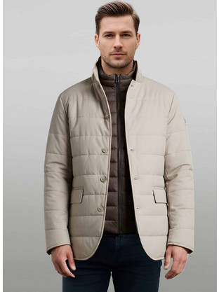 Guy Laroche Ανδρικό Μπουφάν Χειμωνιάτικο Puffer Μπεζ GLEW245652