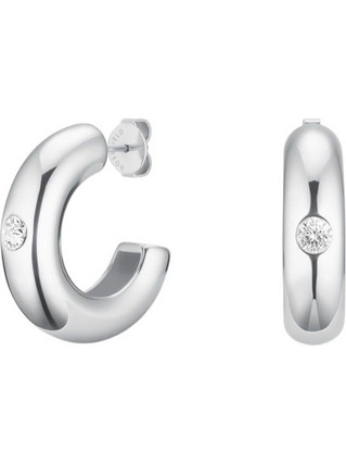 Rosefield Solitaire Γυναικεία Σκουλαρίκια Κρίκοι από Ατσάλι Ασημί με Ζιργκόν JEBCS-J1201