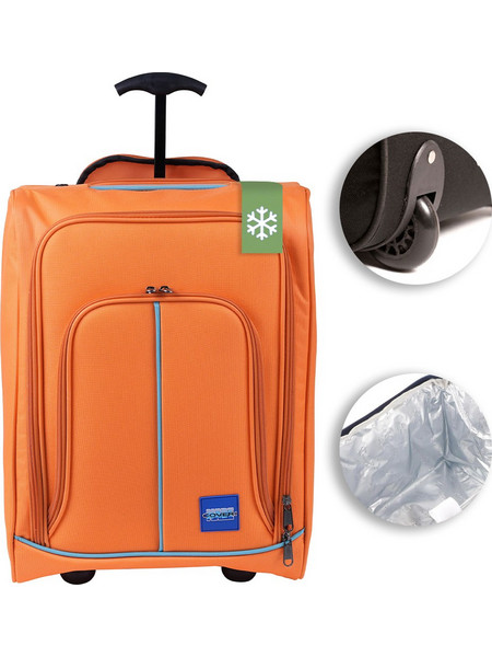 Enrico Coveri 02842225 Βαλίτσα Καμπίνας 50x30x20cm με 2 Ρόδες Πορτοκαλί