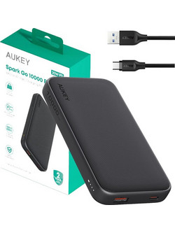Aukey PB-Y46P Power Bank 10000mAh 20W με Θύρα USB-A & Θύρα USB-C Black