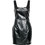 Mind Matter Moggy Mini Βραδινό Φόρεμα Δερμάτινο Μαύρο MML25-02-07-057