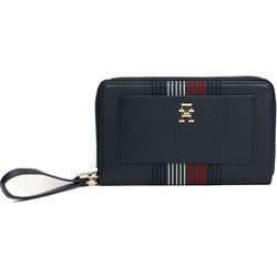 Tommy Hilfiger Μεγάλο Γυναικείο Πορτοφόλι με Φερμουάρ Navy Μπλε AW0AW16324-DW6