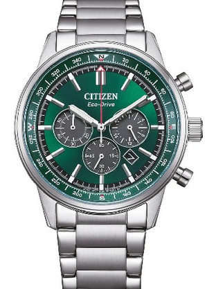 Citizen Eco-Drive Ανδρικό Ρολόι Χρονογράφος Solar με Ασημί Μεταλλικό Μπρασελέ CA4720-52X
