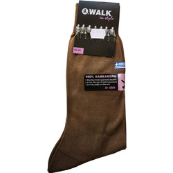 Walk Βαμβακερές Ανδρικές Κάλτσες Ψηλές Rusted W100-18