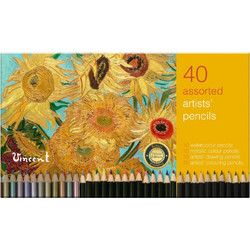 Lyra Van Gogh Sunflowers Κασετίνα Ξυλομπογιές Σετ 40τμχ