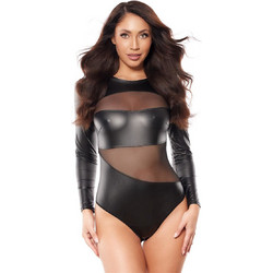 Axami Sexy Κορμάκι Slip See Through Μαύρο V-10580