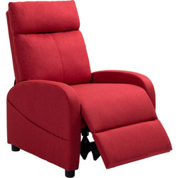 HOMCOM Πολυθρόνα Relax Ανακλινόμενη Κόκκινη 83B-032V80WR