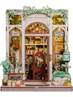 Cutebee Green Life Bookshop 3D Book Nook DIY 196 Κομμάτια 18cm