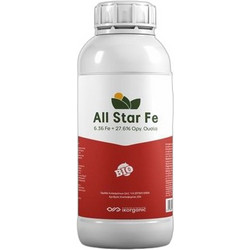 Ikorganic All Star Fe Υγρό Υδατοδιαλυτό Βιολογικό Λίπασμα Σιδήρου 1lt