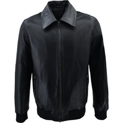 Leather 100 Ανδρικό Μπουφάν Χειμωνιάτικο Δερμάτινο Μαύρο 05-M-25M1