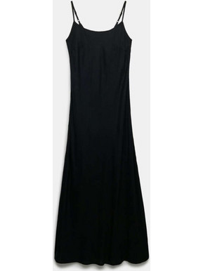 Superdry Maxi Καλοκαιρινό Καθημερινό Φόρεμα Μεταξωτό Μαύρο W8012139A