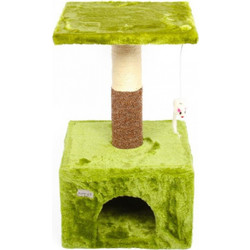 Nunbell Γατόδεντρο με Ονυχοδρόμιο 2 Επιπέδων Lime 30x30x52cm