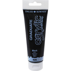 Daler-Rowney Graduate 026 Black Ακρυλικό Χρώμα Ζωγραφικής 120ml