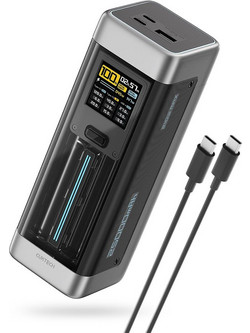 Cuktech CUK00P23GL Power Bank 2500mAh 210W με Θύρα USB-A & 2 Θύρες USB-C Black Silver