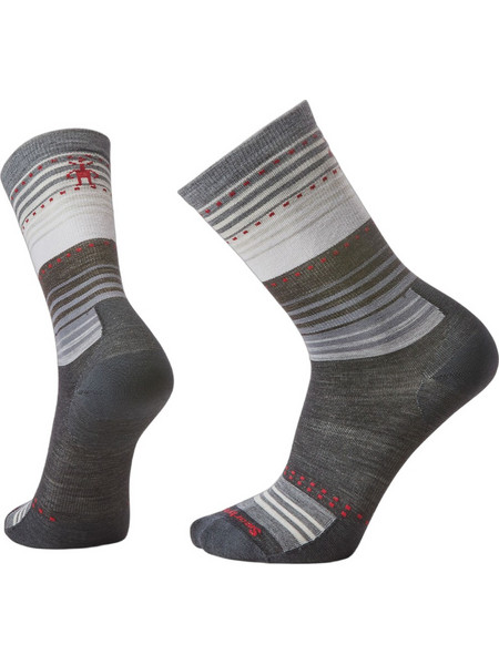 Smartwool Everyday Stitch Μάλλινες Ανδρικές Κάλτσες Ψηλές με Σχέδια Ανθρακί SW0019990031