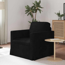 vidaXL Πολυθρόνα Relax Βελούδινη Μαύρη 42024410