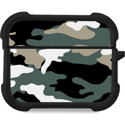 Sonique Camouflage Army Series Θήκη Σιλικόνης για Apple AirPods Pro 1 / 2 Χακί