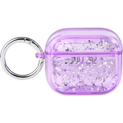 Sonique Silver Foil Θήκη Πλαστική με Γάντζο για Apple AirPods Pro 1 Μωβ
