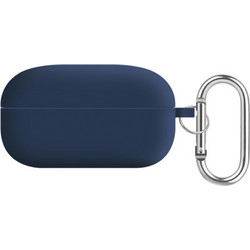 Sonique Soft Touch Θήκη Σιλικόνης με Γάντζο για Samsung Galaxy Buds Live/ Buds Pro/ Buds 2 Pro Σκούρο Μπλε