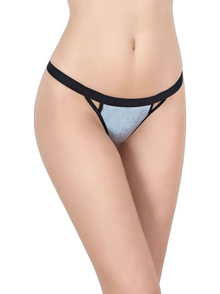 Milena By Paris Γυναικείο Sexy String Γαλάζιο 6597
