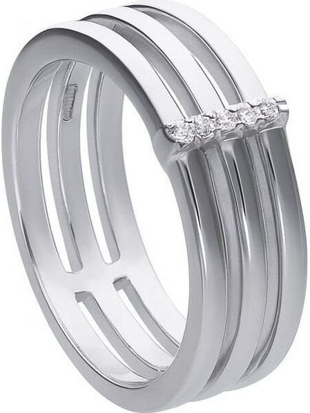 Diamonfire Γυναικείο Δαχτυλίδι Τρίβερο από Ασήμι 925 με Ζιργκόν 61210610821