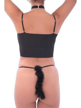 Cottonhill Γυναικείο Sexy String Μαύρο CH7024