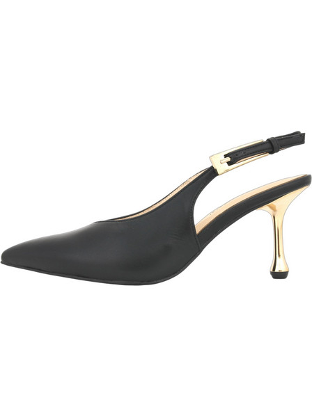 Gianna Kazakou Gundel Γόβες Slingback Δερμάτινες με Τακούνι Στιλέτο Μαύρες AL7961.D1062A9085.DS