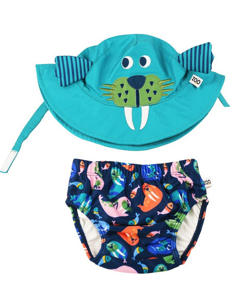 Zoocchini Βρεφικό Μαγιό Πάνα για Αγόρι Βεραμάν Navy Μπλε ZOO12021