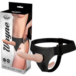 Harness Attraction Wayne Harness Strap On με Διπλό Dildo 16.5cm Flesh D-224931