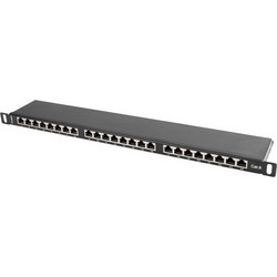 Lanberg PPS6-0024-B Ethernet Patch Panel Rack 0.5U 19" 24 Θυρών Cat.6 Shielded FTP