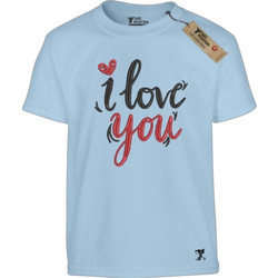 Takeposition I Love You Παιδικό T-Shirt Κοντομάνικο Γαλάζιο 214-806-3090-03