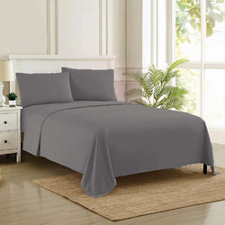 Espree Σεντόνι King Size Βαμβακερό 280x270 Solid Dark Grey