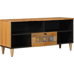 vidaXL Έπιπλο Τηλεόρασης Μασίφ Ξύλο Μ100xΠ33.5xΥ46cm 4018276