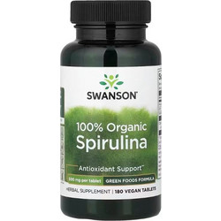Swanson 100% Organic Spirulina 180 Ταμπλέτες
