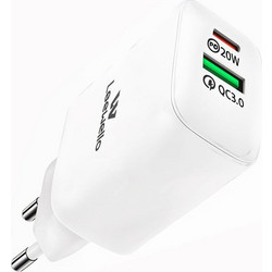 Leewello LW-016 Φορτιστής χωρίς Καλώδιο με Θύρα USB-A & Θύρα USB-C 20W Quick Charge 3.0 & Power Delivery