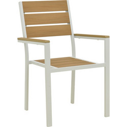 HomeMarkt Breze Πολυθρόνα Κήπου Αλουμινίου Λευκή 288-000034