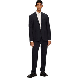 Selected Χειμερινό Ανδρικό Blazer Υφασμάτινο με Στενή Εφαρμογή Navy Μπλε 16092484