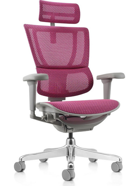 Comfort Workspace Ultra Plus Καρέκλα Διευθυντική με Προσκέφαλο Στήριξη Μέσης Ανάκλιση και Ρυθμιζόμενα Μπράτσα Φούξια 210304