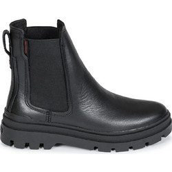 Palladium Γυναικεία Μποτάκια Chelsea Δερμάτινα Μαύρα 99521-008-M